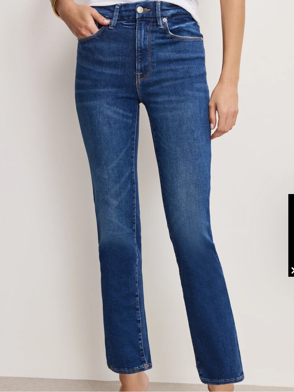 Good American Always Fits Good Legs Straight Jeans Style GCVBL67T1422 Size 16